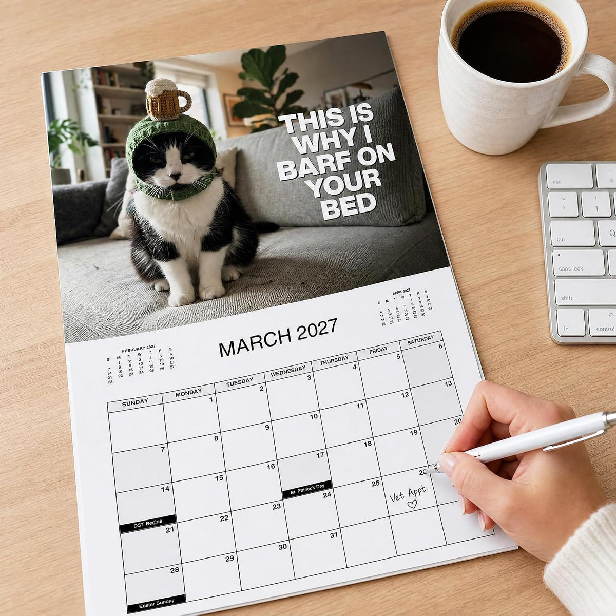 🏆 Last Day Special Price £5.99! 🗓️PISSED-OFF CATS😼💢2027 Wall Calendar - Funny Gift for Cat Lovers