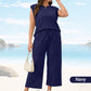 🌸New Arrival 50%OFF💖 Women's Casual Sleeveless Top and Drawstring Pants 2-Piece Set