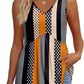 💜LAST DAY PROMOTION - 49%OFF💜Women's Print Flowy Sleeveless V Neck Peplum Tank Tops