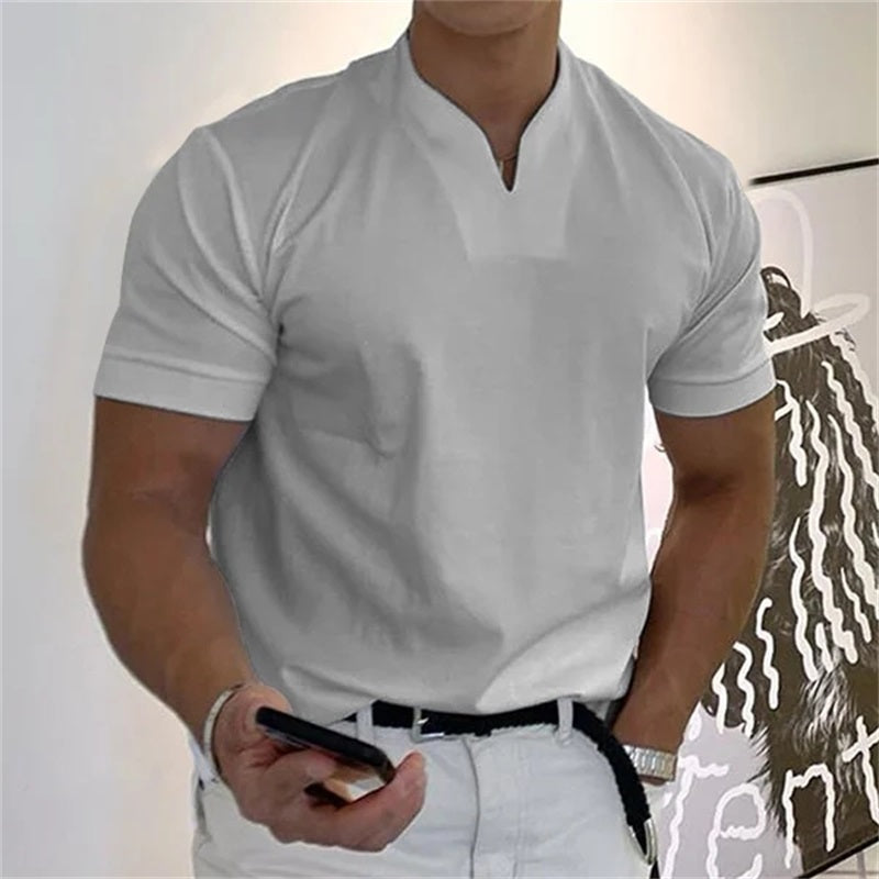 ⏰ Now only 56% off! 💎 Men Gentlemans Business Short Sleeve Fitness T-shirt