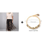 Women's Two-Piece Sweater & Leopard Flowy Skirt Set