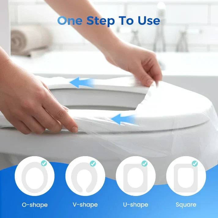 🎁2025 Hot Sale🎁- 50% OFF💥 Disposable Plastic Toilet Seat Cover - No Worry Of Public Toilet Anymore👋