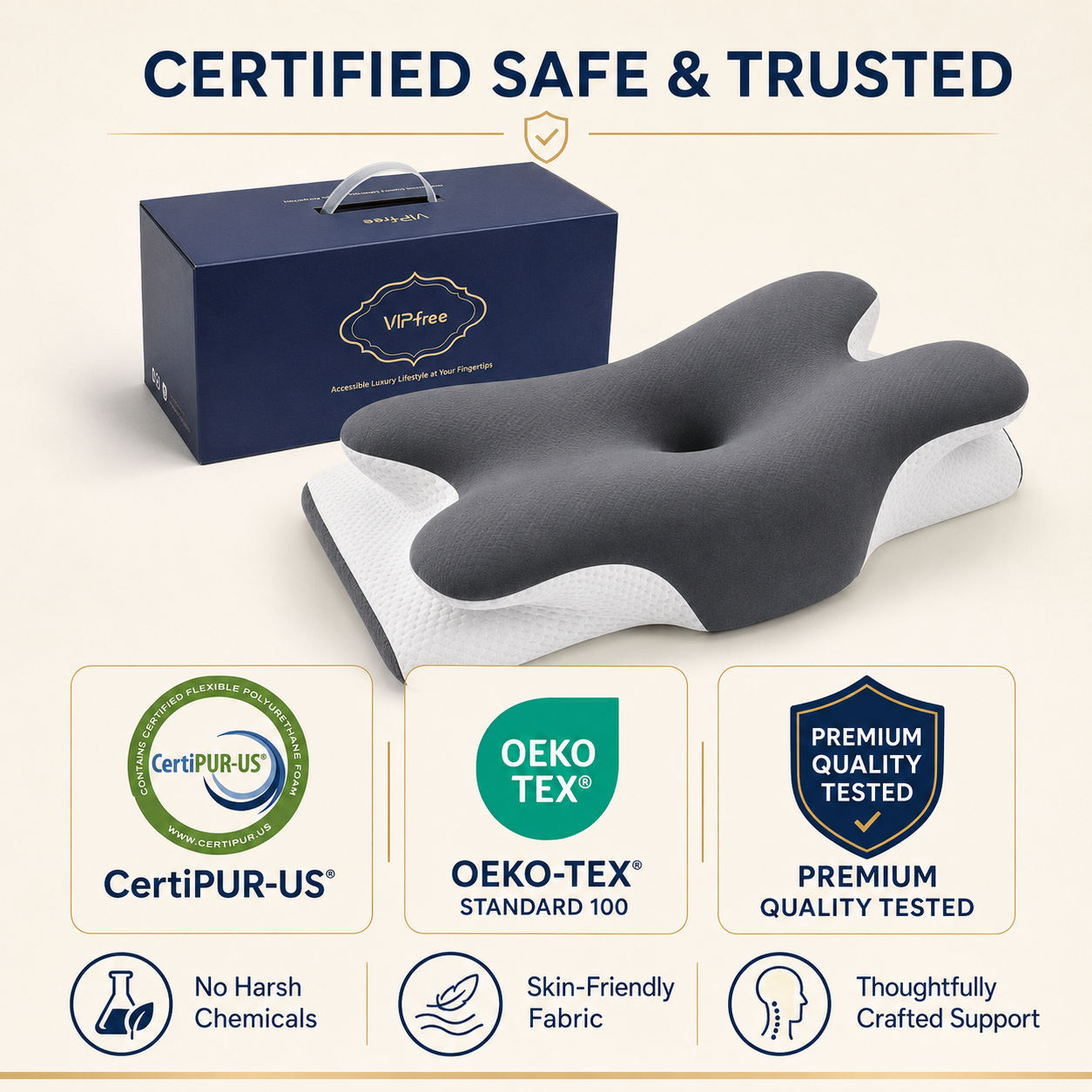 🥳 2026 HOT SALE 🥳  49% OFF! 🌙Ergonomic bamboo contour pillow – Relieves neck tension and promotes deep sleep. Perfect for back, side and stomach sleepers. Experience comfort all night long. 💤 ✨