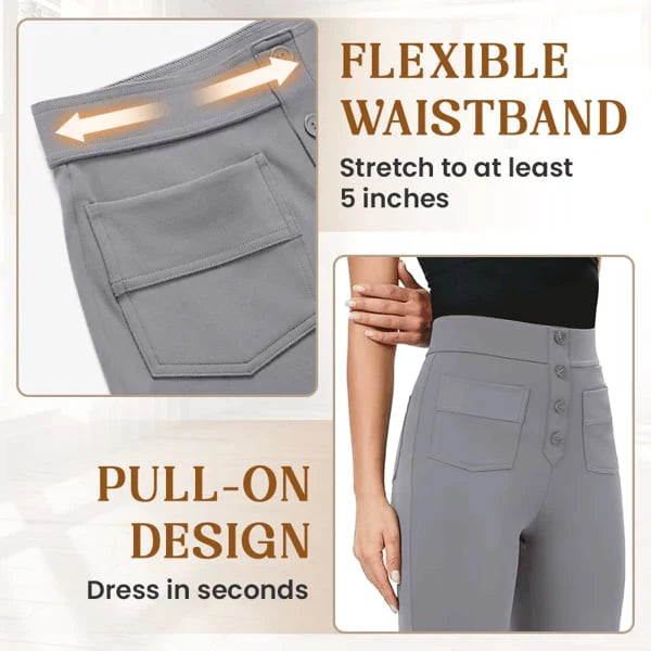 💖LAST DAY SALE 50% OFF💷Women's Casual High Waisted Pockets Stretch Pants