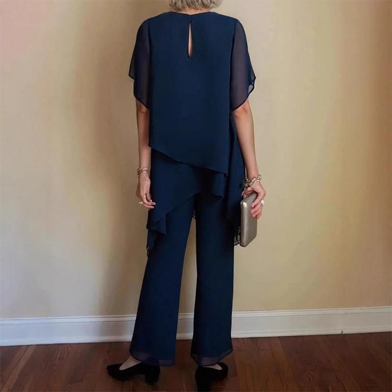 🎁New arrival 50% OFF💥Charming Irregular Top & Wide Leg Pants Set