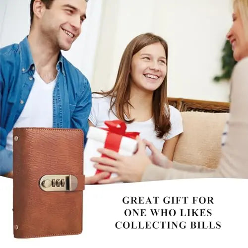 🥳LAST DAY SPECIAL PRICE ￡9.99💞100-Transparent-Pocket Currency Collectors Album, Top-Grade PU Leather, Password Lock, Durable Material, High Clarity Transparent Sleeves, Banknote Binder, Gift-Ready Office Accounting Supplies for Gift Use🎁
