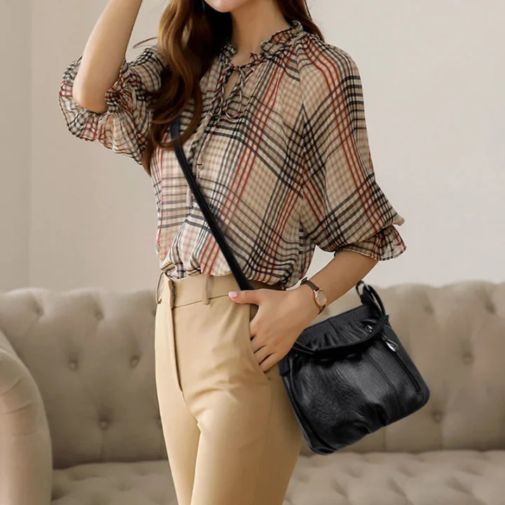 👜 60% OFF 💼 Pleated Bucket Leather Handbag – Soft Material, Adjustable Strap & Chic Casual Style ✨