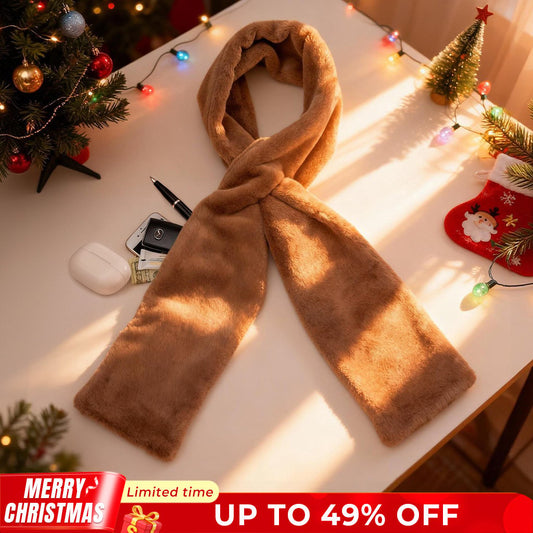🎁Christmas Sale 49% OFF❄️ Faux-Fur Pull-Through Scarf with Hidden Pocket