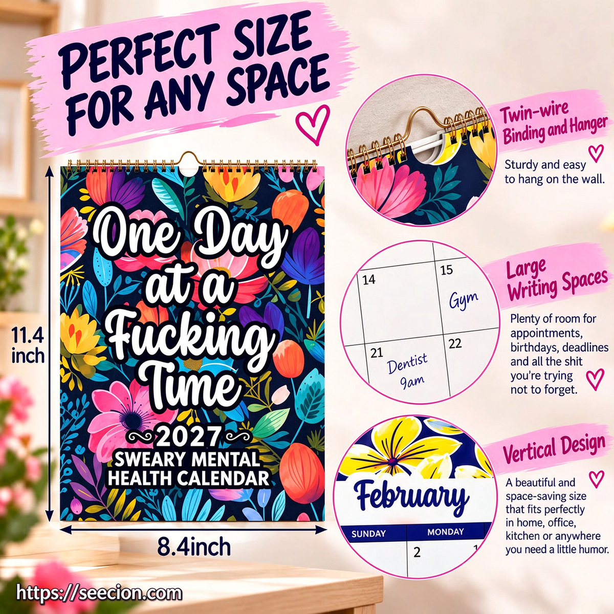 🔥HOT SALE 70% OFF💓2027 Sweary Mental Health Calendar