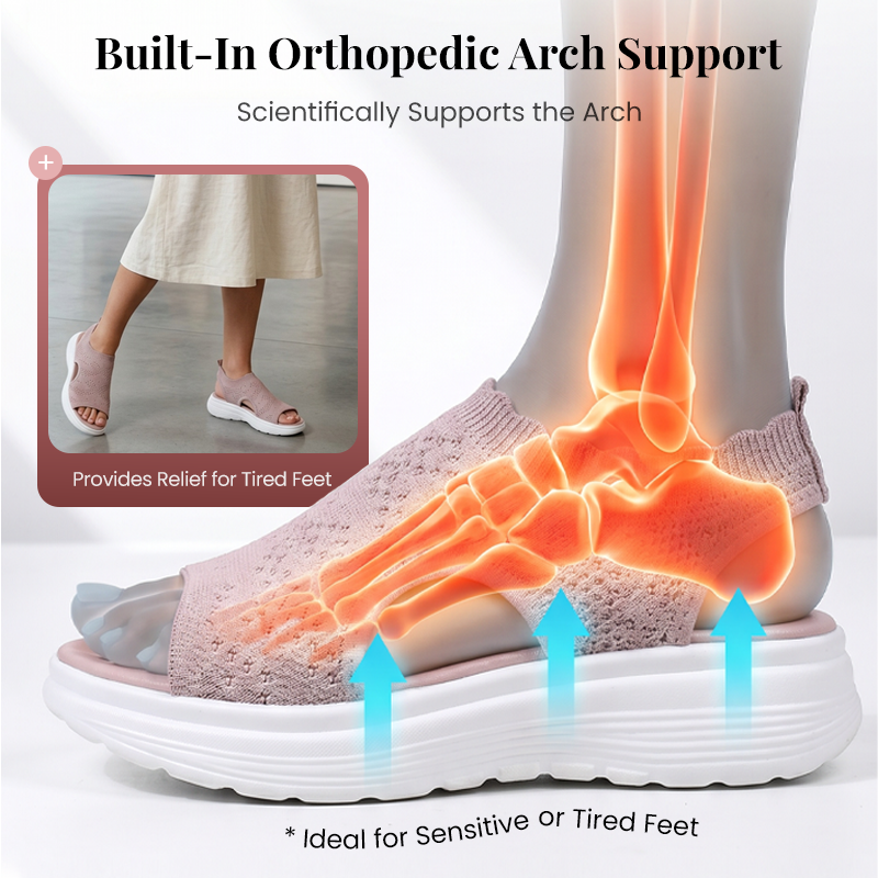 Women's Breathable Knit Platform Sandals