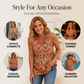 💜LAST DAY PROMOTION - 49%OFF💜Women's Print Flowy Sleeveless V Neck Peplum Tank Tops