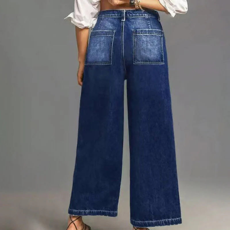 📢📢59% OFF!!⏰Women's Casual High-Rise Wide-Leg Jeans