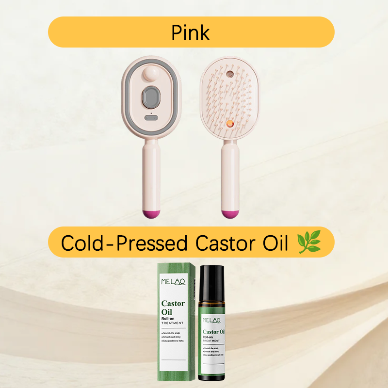 🔥LAST DAY SALE ONLY ￡14.99!!🔥ProGlide™🇬🇧 Scalp Massager Comb 💆‍♀️ – Self-Cleaning 🧼, Tangle-Free ✂️ & Frizz-Control Hair Brush with Soothing Mist Spray 💨✨ | Perfect for Dry, Brittle Hair 💧🌟