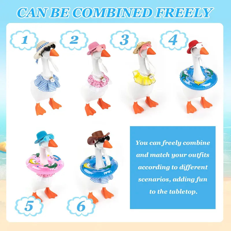 7 Inch Desk Goose Statue Dress Up Outfits/Outfits Only