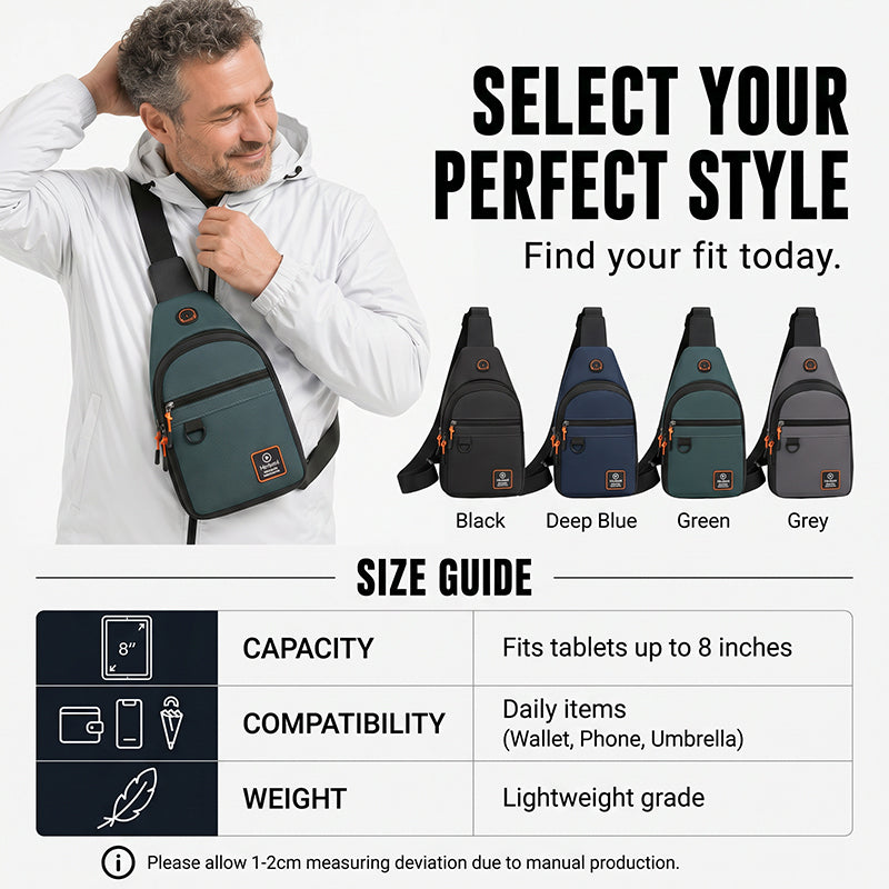 Last Day！Only £9.99🔥Waterproof Multi-pocket Crossbody Sling Bag