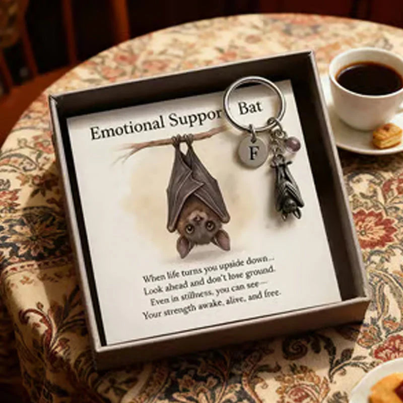 🎅Christmas Gift Idea 🎁🦇Emotional Support Bat Inspirational Keychain