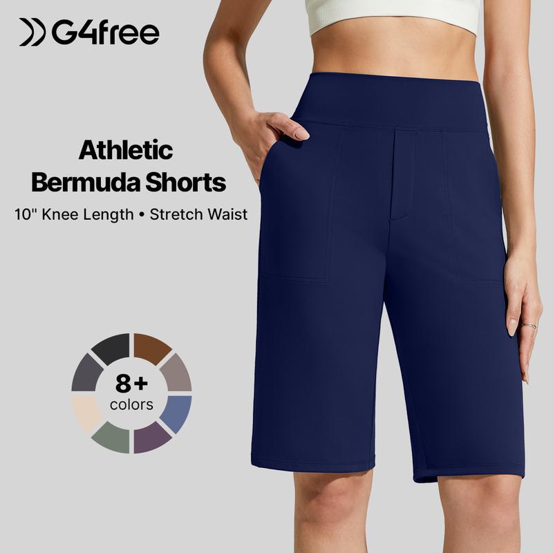 ⏰2026 Summer Hot Sale 49% OFF🔥Women's Bermuda Shorts with Pockets -👍Knee Length Athletic Casual Long Shorts