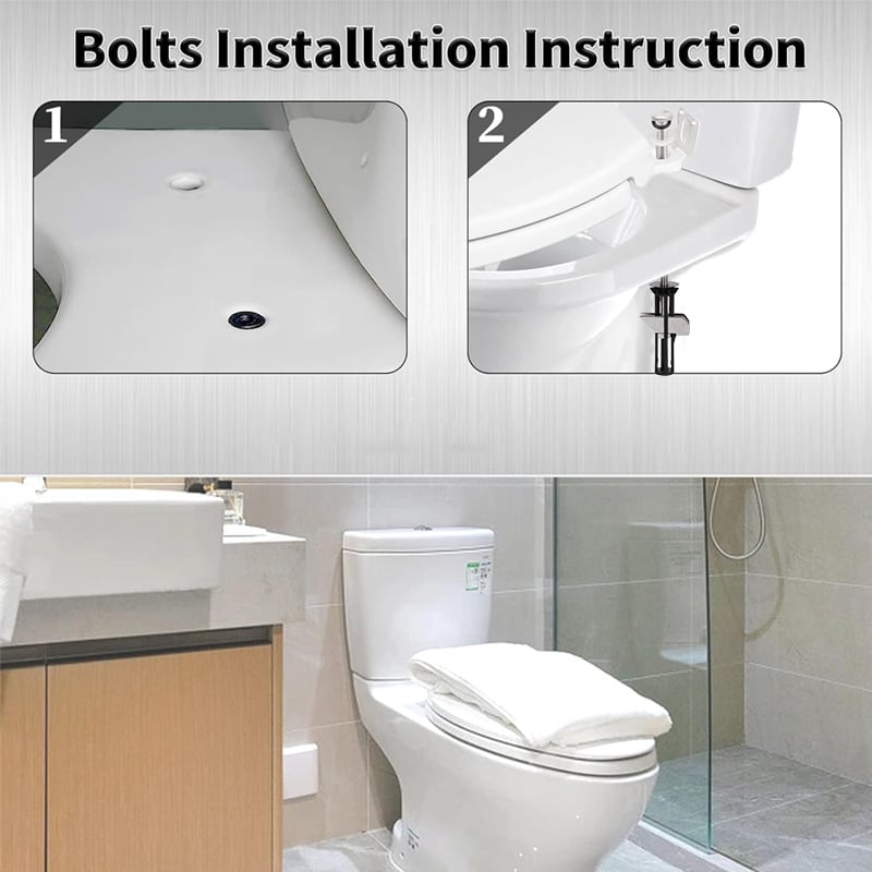 🎃Halloween Deal 50% OFF!🔩Heavy-Duty Toilet Seat Fixing Kit – A Simple Fix for a Wobbly Seat