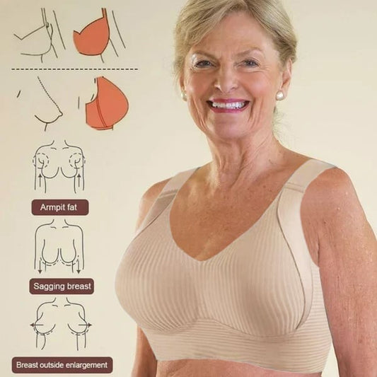 🎁Buy 1 Get 1 Free💕Women's Ribbed Push Up Adjustable Wireless Bra