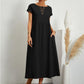 🌸 60% OFF NOW! 🌸Summer Fashion Solid Color Cotton Linen Pocket Dress