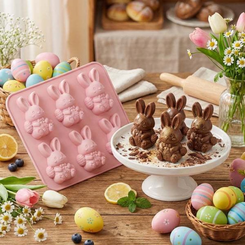 ⏳Last Day Special Price ￡6.99!!🐇🐰 Mini Highland Cow/Rabbit Ice Cube Mold – Cute 3D Ice for Drinks, Parties & Gifts