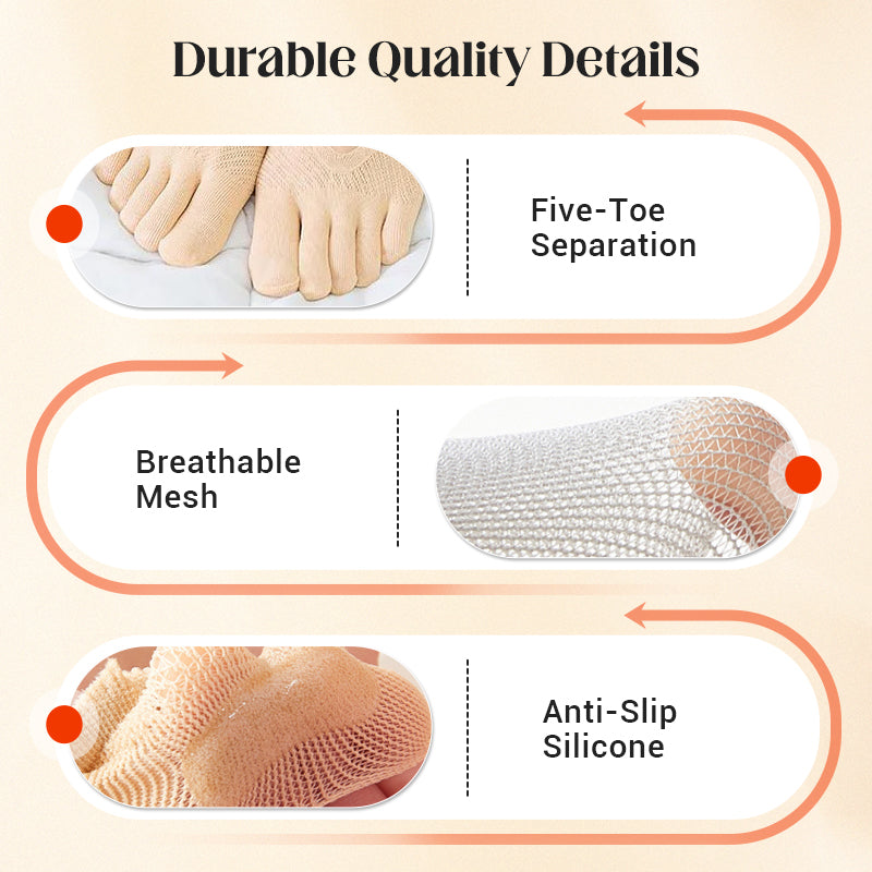 ✨Orthopedic Invisible Toe Socks|Summer Five-Toe Shallow Socks🌸