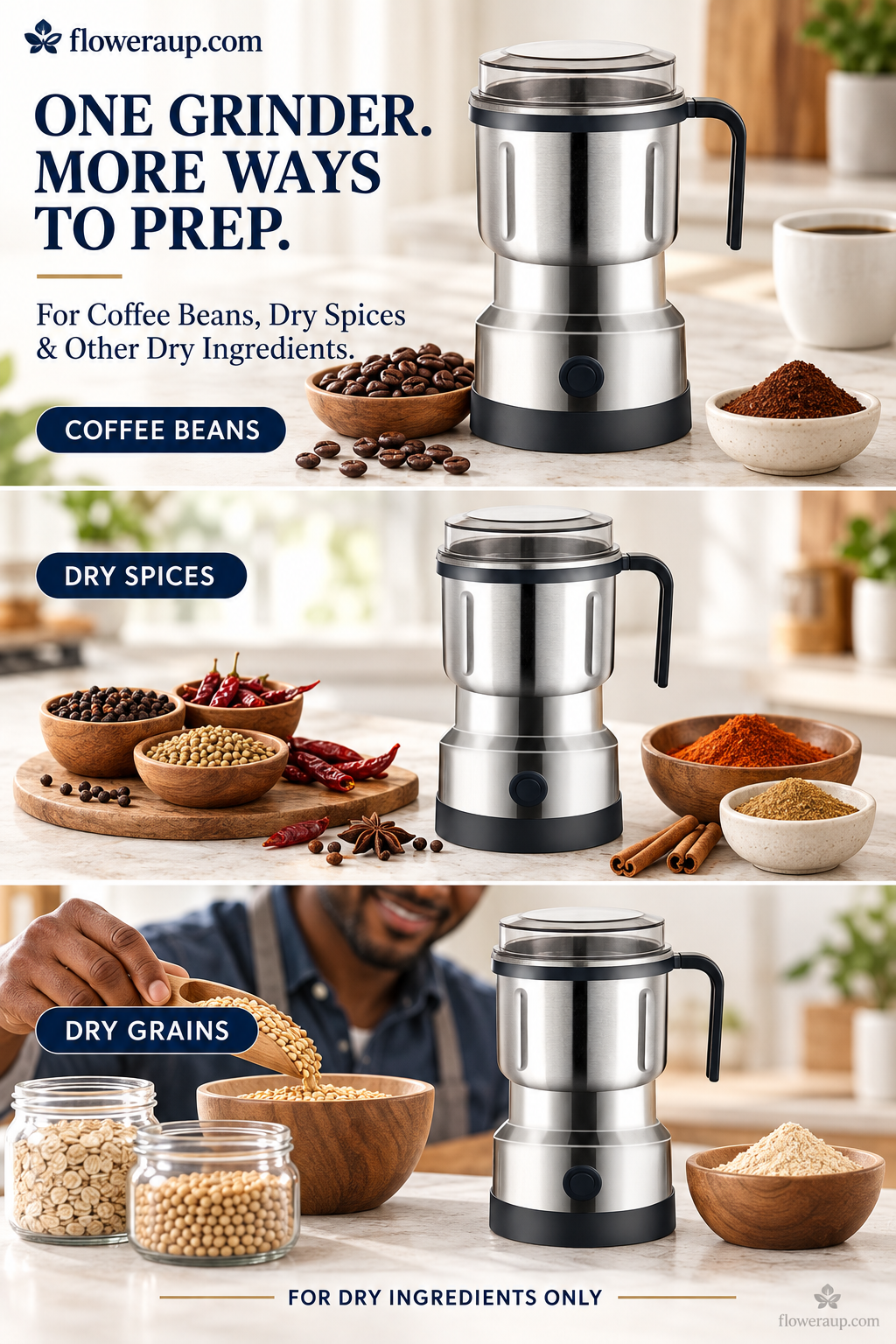 🔥NEW YEAR SALE!!⚡50K+ SOLD!💝Multifunctional Electric Grinder – For Coffee, Spices & Herbs, Powerful & Fast Grind🔥