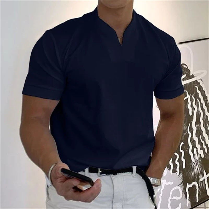 ⏰ Now only 56% off! 💎 Men Gentlemans Business Short Sleeve Fitness T-shirt