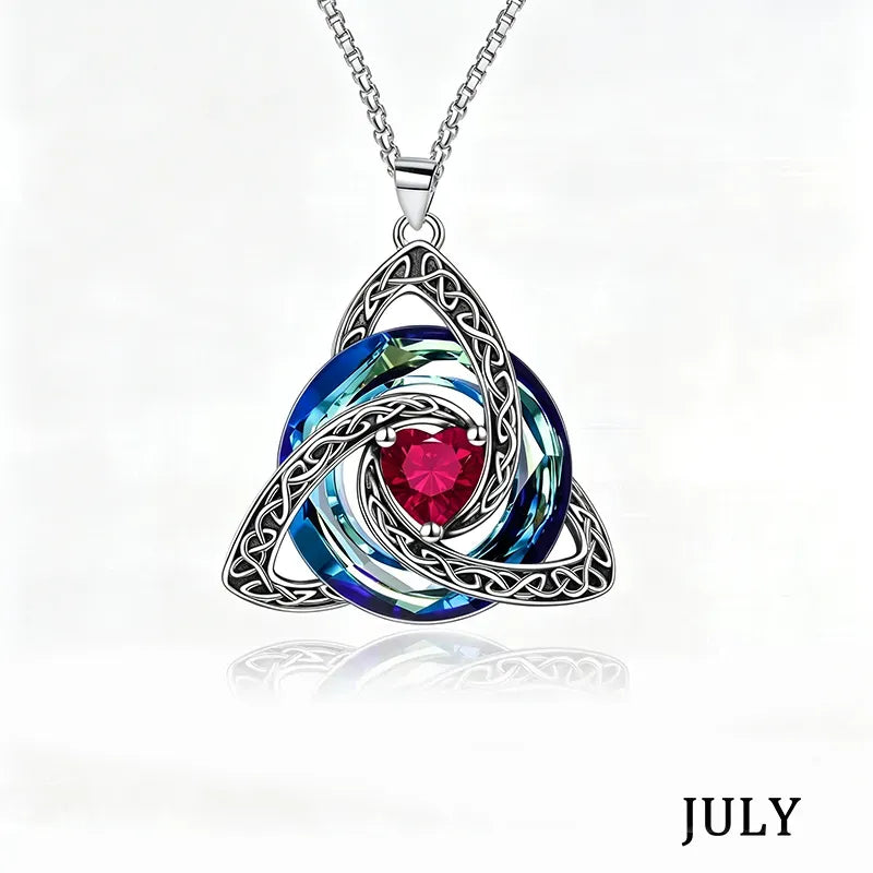 🌲Xmas Hot Sales - 50% off💝Birthstone Celtic Knot Necklace for Women