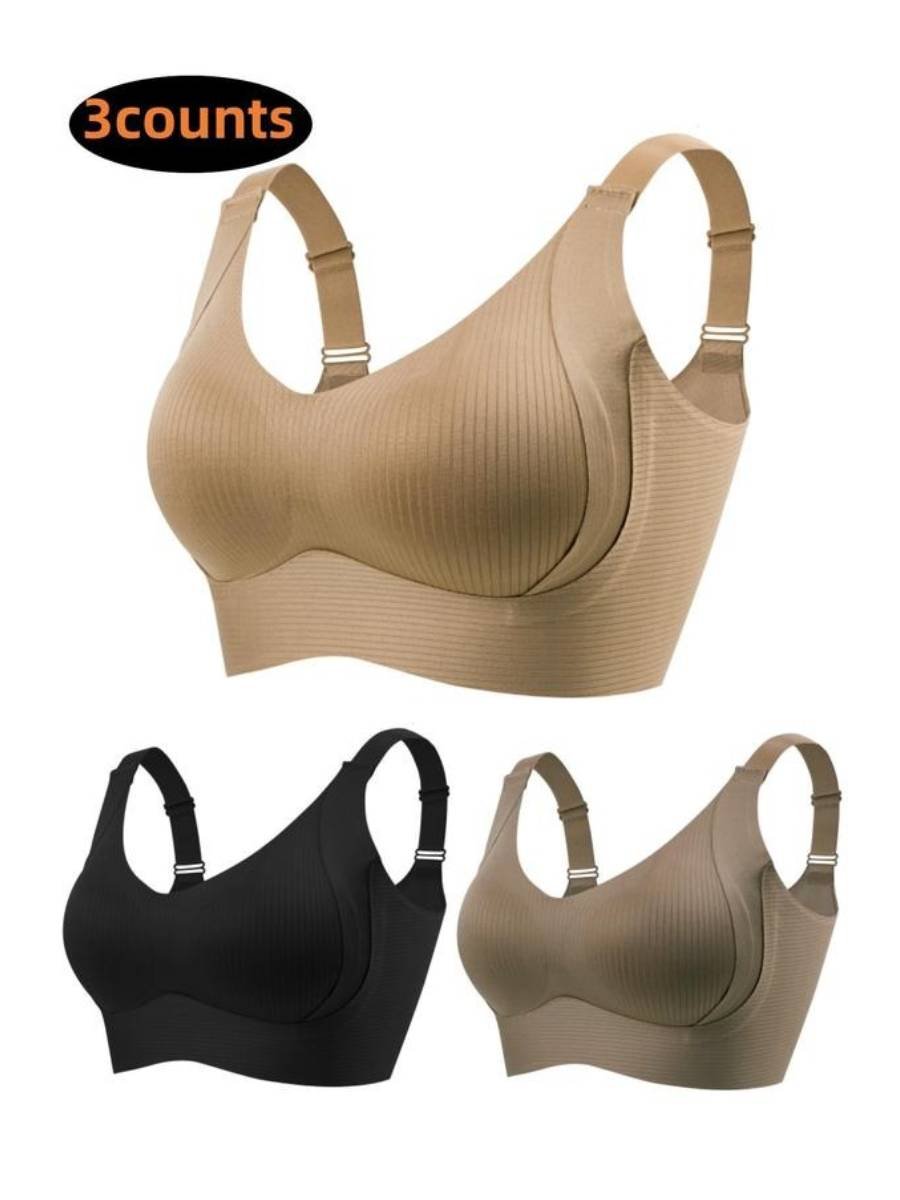 🎁Buy 1 Get 1 Free💕Women's Ribbed Push Up Adjustable Wireless Bra