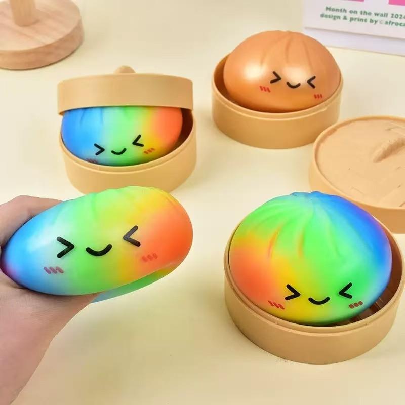 🔥Last Day 50% OFF🎁Glitter Dumpling Squishy Steamer Blind Box Surprise Squeeze Fun
