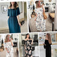⏰2026 Summer Hot Sale 50% OFF💃Women's Off-Shoulder Ruffled Side-Slit Maxi Dress with Pockets