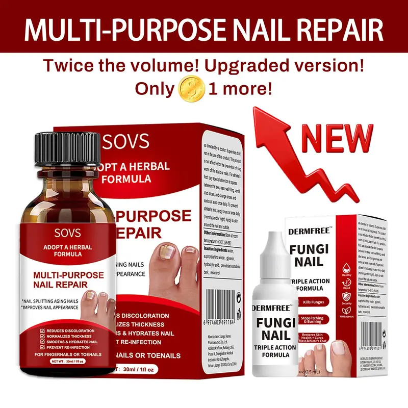 🖤See Real Results Faster🖤2 bottles Nail Repair Essence for Damaged Nails💅🏻