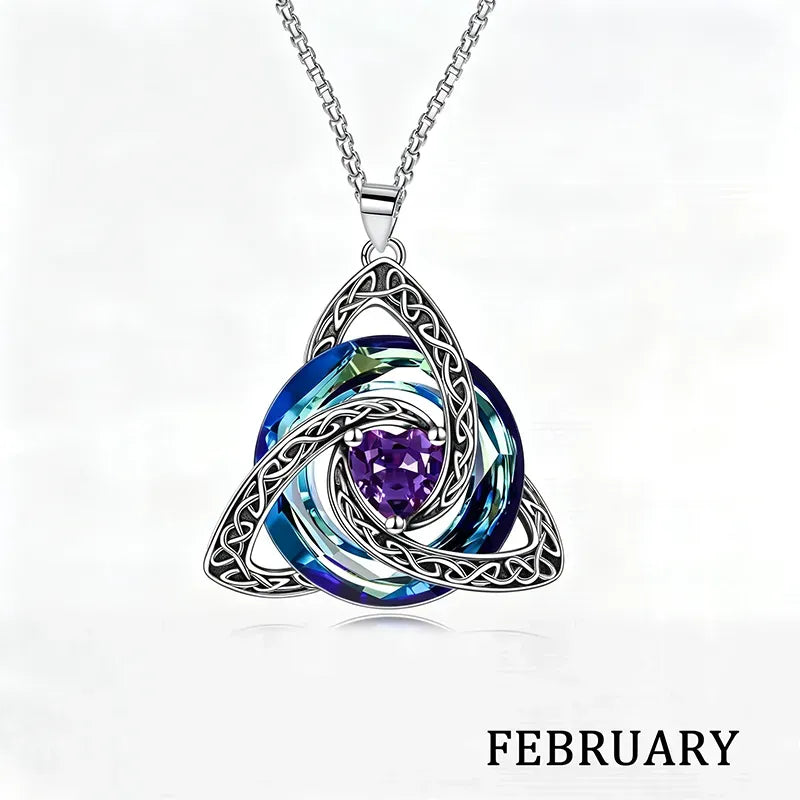 🌲Xmas Hot Sales - 50% off💝Birthstone Celtic Knot Necklace for Women