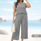 🌸New Arrival 50%OFF💖 Women's Casual Sleeveless Top and Drawstring Pants 2-Piece Set