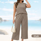 🌸New Arrival 50%OFF💖 Women's Casual Sleeveless Top and Drawstring Pants 2-Piece Set