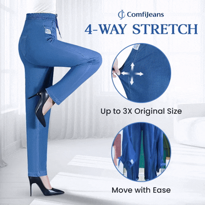⏳Limited-time 65% discount!!💕👖High Waist Ultra-Stretch Mom Jeans