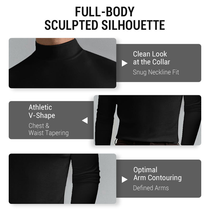 👕 60% OFF NOW! 🔥 Men's High Neck Slim Fit T-Shirt - Stretchy & Breathable for Gym or Casual, Modern Style & Comfort 🏃‍♂️📦