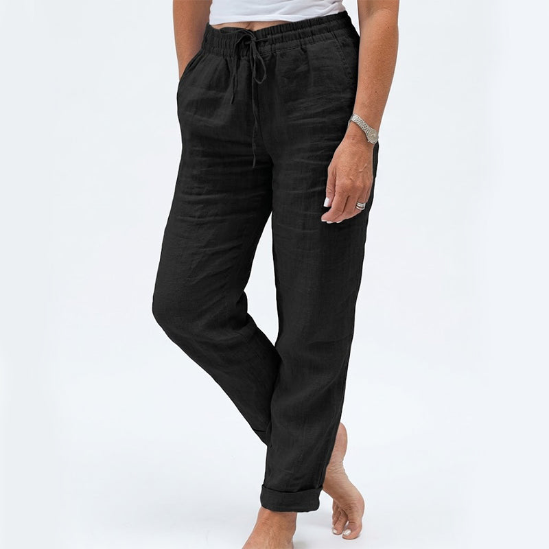 🌸LAST DAY SPECIAL PRICE: ￡11.99!!🌸Women's  Elastic Waist Cotton Linen Casual Pants