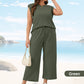 🌸New Arrival 50%OFF💖 Women's Casual Sleeveless Top and Drawstring Pants 2-Piece Set