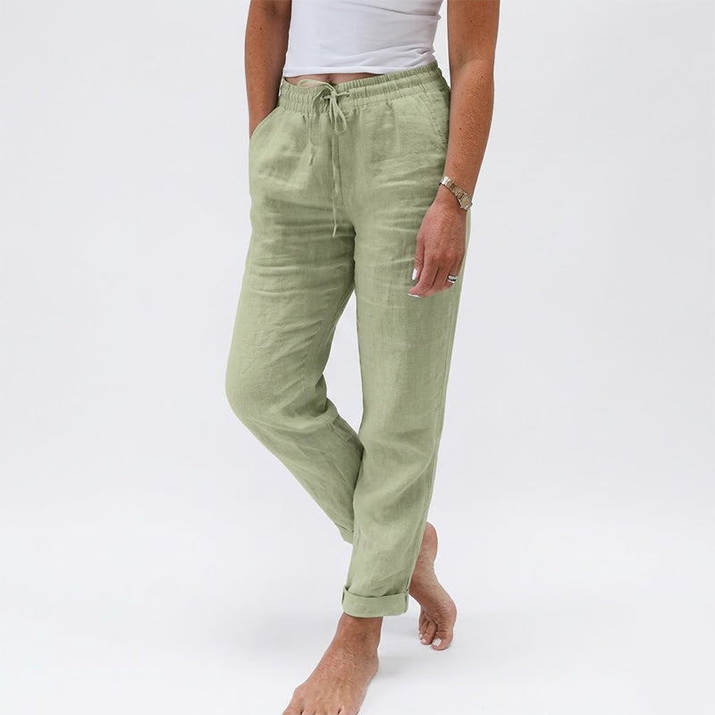 🌸LAST DAY SPECIAL PRICE: ￡11.99!!🌸Women's  Elastic Waist Cotton Linen Casual Pants