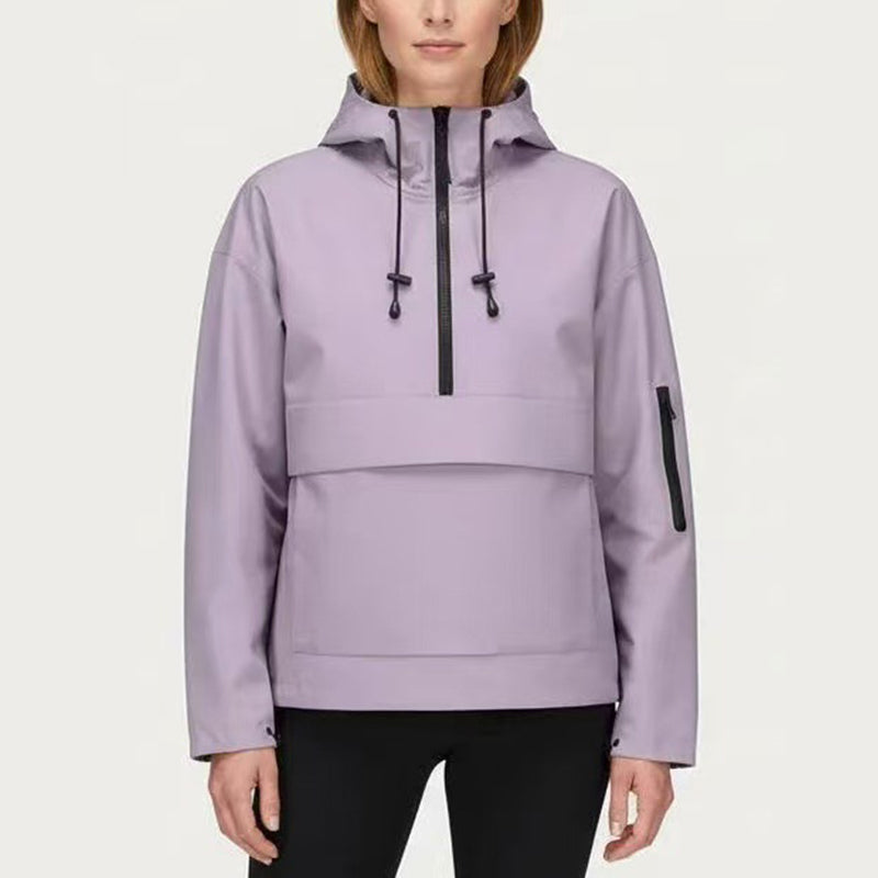 Leopard Print Hooded Pullover with Kangaroo Pocket