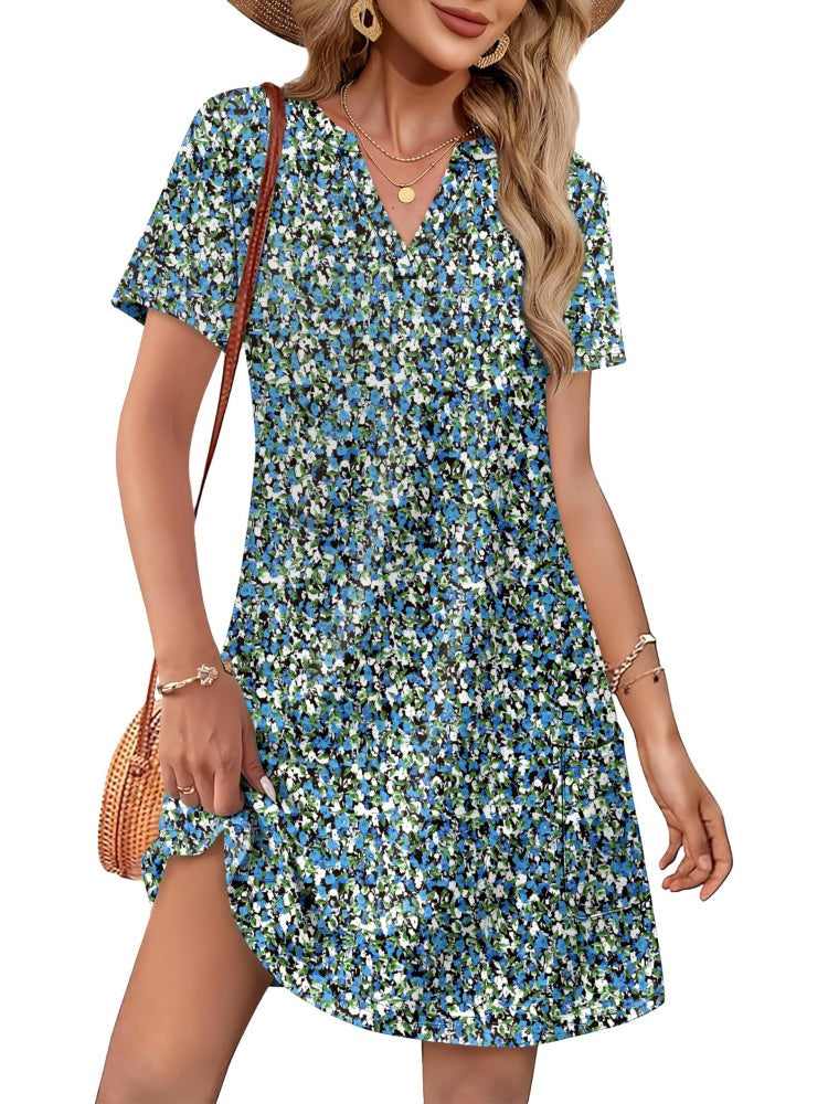 ⏰2026 Hot Sale 50% OFF💃Women's Casual V Neck Vacation Midi Dress With Pockets