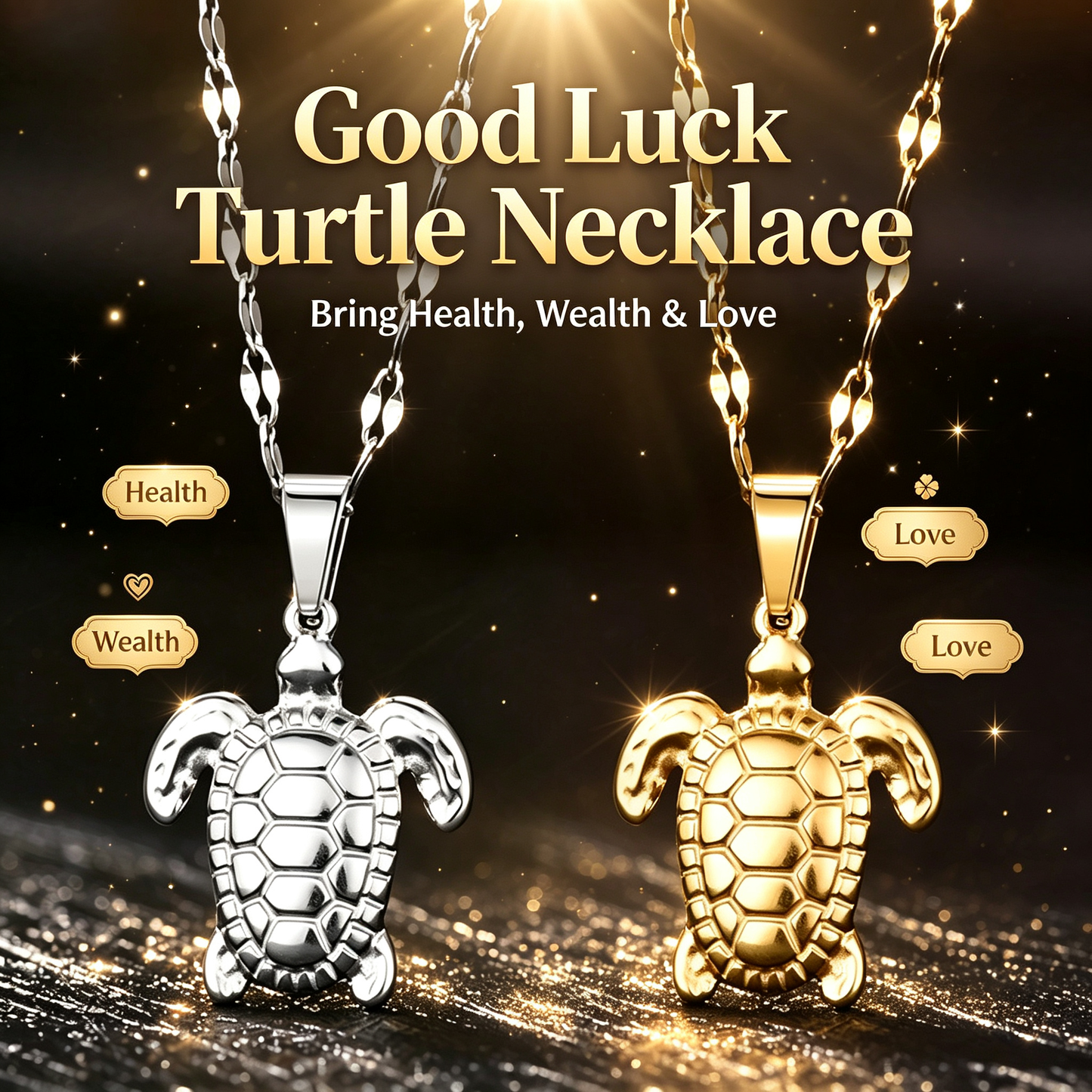 Turtle Pendant Necklace | Bring Wealth, Health & Love
