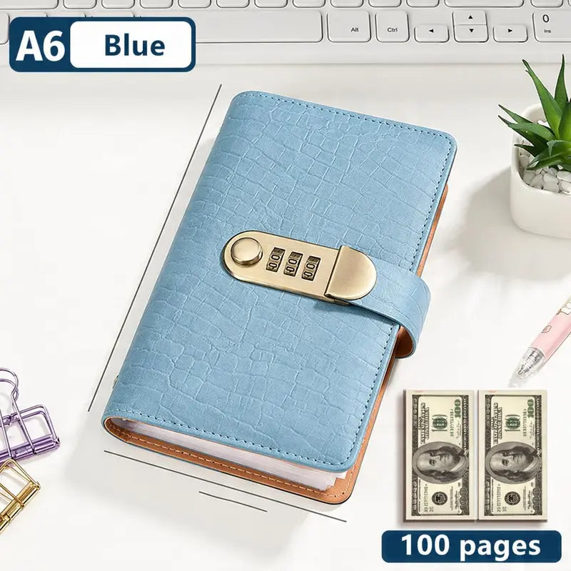 🥳LAST DAY SPECIAL PRICE ￡9.99💞100-Transparent-Pocket Currency Collectors Album, Top-Grade PU Leather, Password Lock, Durable Material, High Clarity Transparent Sleeves, Banknote Binder, Gift-Ready Office Accounting Supplies for Gift Use🎁