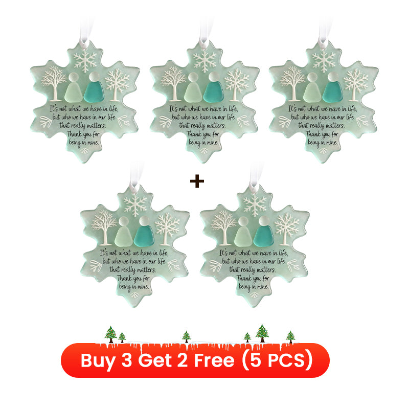 🌊Snowflake-Shaped Sea Glass Friendship Decor❄✨ Shaped by Nature & Crafted by Hand!