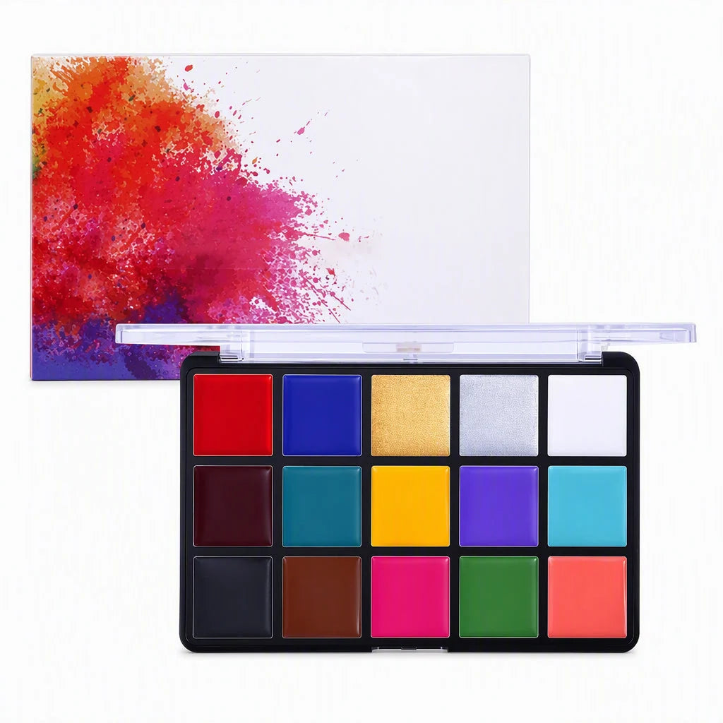 15 Colors Oil Based Face and Body Paint Palette