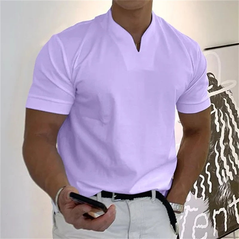 ⏰ Now only 56% off! 💎 Men Gentlemans Business Short Sleeve Fitness T-shirt