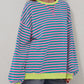 🎁 Hot Sale 49% OFF 🔥Women's Oversized Striped Long Sleeve Pullover