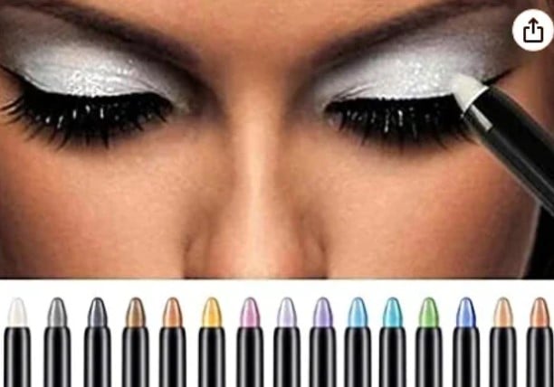 ✨LIMITED‑TIME 50% OFF! ✨Waterproof Highlighter Eyeshadow Pencil, Shimmer Glitter Cream Makeup Stick, Long‑Lasting for Eyes, Face & Party Looks